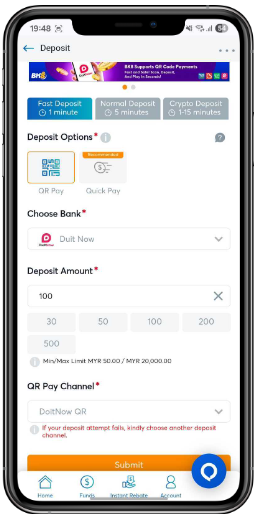 3. Make a Deposit