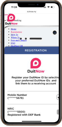 Register Your DuitNow ID