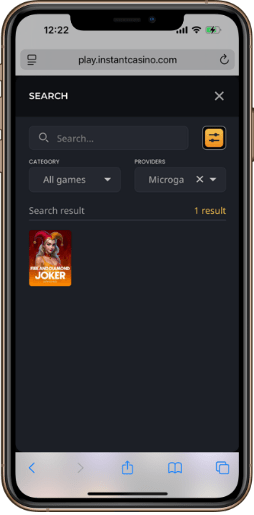 Instant Casino Microgaming