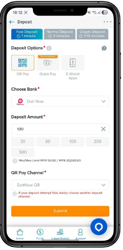 Step 3: Deposit