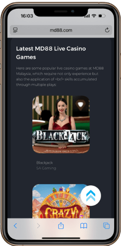 MD88 Live Blackjack