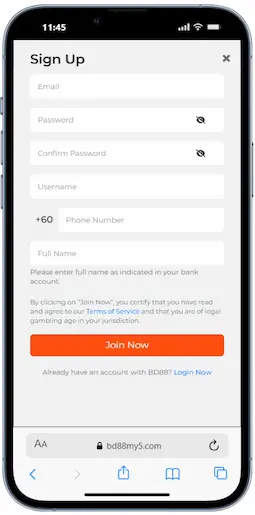 Step 2: Complete the Fast Registration Form