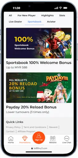 Sportsbook Bonus At BD88