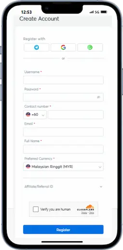 Step 2 - Complete the Simple Registration Form